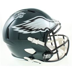 Miles Sanders Signed Eagles Full-Size Speed Helmet (JSA COA)