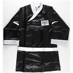 MIKE TYSON SIGNED BLACK EVERLAST BOXING ROBE (PSA COA)