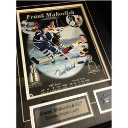 FRANK MAHOVLICH SIGNED 16 X 20 FRAMED PHOTO DISPLAY (FRAMEWORTH COA)