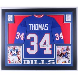 Thurman Thomas Signed 35x43 Custom Framed Jersey (JSA COA)