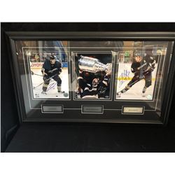 ANAHEIM DUCKS TRIPLE SIGNED FRAMED PHOTO w/ PERRY, NIEDERMAYER, GETZLAF (GAMEDAY HOLOGRAM)