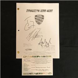 BROOKLYN NINE-NINE MULTI SIGNED SHOW SCRIPT w/ TERRY CREWS, ANDY SAMBERG, MELISS FUMERO Includes COA