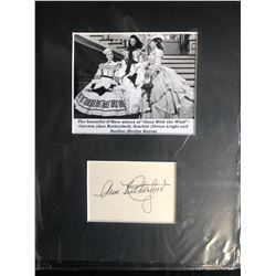 ANN RUTHERFORD SIGNED INDEX CARD PHOTO DISPLAY