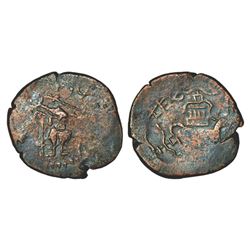 Mughals: Akbar (1556-1605 AD), silver square rupee, 11.36g, Dar us-Sultanat Fathpur mint