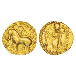 Mughals: Jahangir with the name of Noor Jahan (1623-1627 AD), silver rupee, 11.36g, Lahore mint