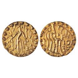 Mughals: Shah Alam Bahadur (1707-1712 AD), copper ½ paisa, 6.65g, Machhalipattan mint