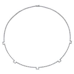 2.87 CTW Diamond Necklace 18K White Gold - REF-174W3H