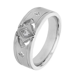 0.36 CTW Princess Diamond Ring 14K White Gold - REF-103H9M