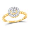 Image 1 : Womens Round Diamond Circle Ring 1/3 Cttw 10kt Yellow Gold - REF-24K5Y