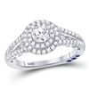 Image 1 : Round Diamond Solitaire Bridal Wedding Engagement Ring 1 Cttw 14kt White Gold - REF-115R9X