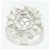 Image 1 : 2.6 CTW Diamond Semi Mount Ring 14K White Gold - REF-249M8F
