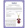 Image 2 : Genuine 9.3 ctw Ruby Necklace 14KT Yellow Gold - REF-30K2V