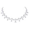 Image 1 : Womens Round Diamond Cocktail Cluster Necklace 3-1/2 Cttw 14kt White Gold - REF-351X5A