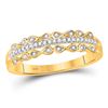 Image 1 : Womens Round Diamond Band Ring 1/10 Cttw 10kt Yellow Gold - REF-12X9A