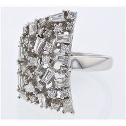 1.43 CTW Diamond & Diamond Ring 18K White Gold - REF-175K5W