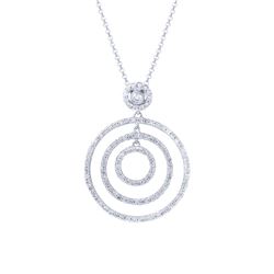 0.83 CTW Diamond Necklace 14K White Gold - REF-66Y3X