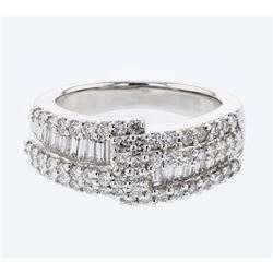 1.23 CTW Diamond Ring 18K White Gold - REF-148Y2X