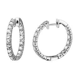 2.18 CTW Diamond Earrings 14K White Gold - REF-148K8W