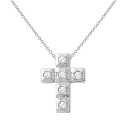 0.30 CTW Diamond Necklace 18K White Gold - REF-53W4H