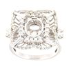 Image 1 : 1.53 CTW Diamond Semi Mount Ring 14K White Gold - REF-195X3R