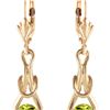 Image 1 : Genuine 1.30 ctw Peridot Earrings 14KT Yellow Gold - REF-49V3W