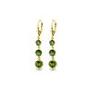 Image 1 : Genuine 7.2 ctw Peridot Earrings 14KT Yellow Gold - REF-42X6M