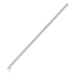 Womens Round Diamond Tennis Bracelet 1-1/4 Cttw 10kt White Gold - REF-79H5R