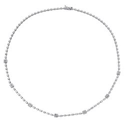 3.06 CTW Diamond Necklace 18K White Gold - REF-241H2M