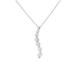 0.75 CTW Diamond Necklace 14K White Gold - REF-65W5H