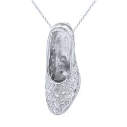 0.43 CTW Diamond Pendant 14K White Gold - REF-50W7H