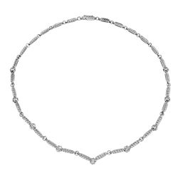 0.45 CTW Diamond Necklace 18K White Gold - REF-156N3Y