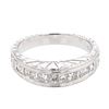 Image 1 : 0.74 CTW Princess Diamond Band Ring 18K White Gold - REF-126Y6X