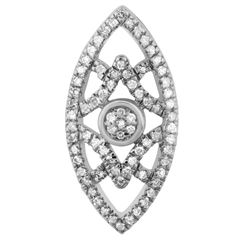 0.11 CTW Diamond Pendant 14K White Gold - REF-11R3K