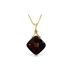 Genuine 8.75 ctw Garnet Necklace 14KT Yellow Gold - REF-31H9X