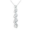 Image 1 : 0.50 CTW Diamond Necklace 14K White Gold - REF-54W4H