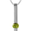 Image 1 : Genuine 0.25 ctw Peridot Necklace 14KT White Gold - REF-25M4T