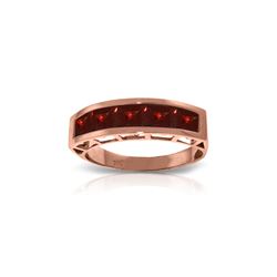 Genuine 2.25 ctw Garnet Ring 14KT Rose Gold - REF-54F2Z