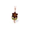 Image 1 : Genuine 1.06 ctw Multi-gemstones Necklace 14KT Rose Gold - REF-25A3K