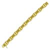 Image 1 : Mens Round Yellow Color Enhanced Diamond Link Bracelet 2-3/8 Cttw 10kt Yellow Gold - REF-148A9M