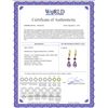 Image 2 : Genuine 11 ctw Amethyst Earrings 14KT Yellow Gold - REF-39Y3F