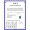 Image 2 : Genuine 6.5 ctw Blue Topaz & Peridot Necklace 14KT Yellow Gold - REF-38F2Z