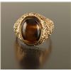 Image 1 : Mens Beautiful Tiger's Eye Gold Ring