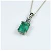 Image 1 : Exquisite G.I.A. Certified Emerald and Diamond
