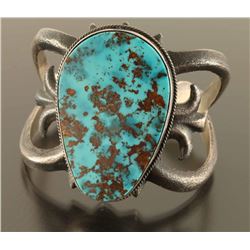 Navajo Turquoise Sandcast Cuff