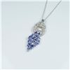 Image 2 : Elegant Tanzanite and Diamond Pendant