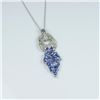 Image 3 : Elegant Tanzanite and Diamond Pendant