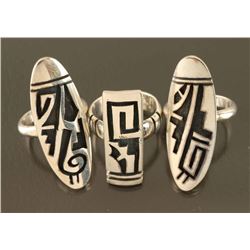 Collection of 3 Hopi Rings