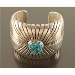 Navajo Spider Web Turquoise Cuff
