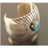 Image 2 : Navajo Spider Web Turquoise Cuff