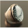 Image 2 : Kingman Spiderweb turquoise Men's Ring